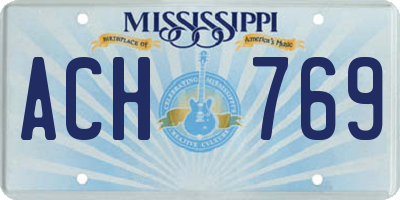 MS license plate ACH769