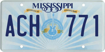 MS license plate ACH771