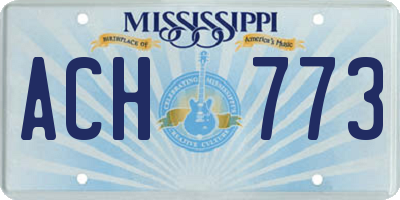 MS license plate ACH773