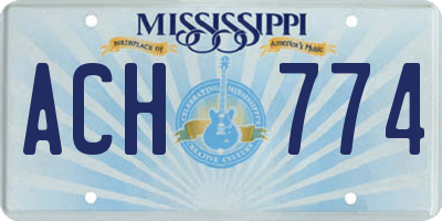 MS license plate ACH774