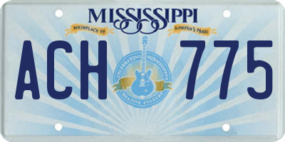 MS license plate ACH775