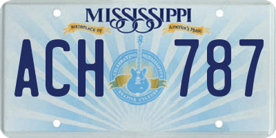MS license plate ACH787