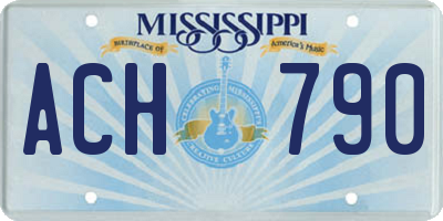 MS license plate ACH790
