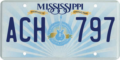 MS license plate ACH797