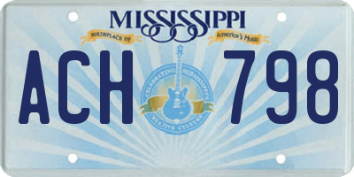 MS license plate ACH798