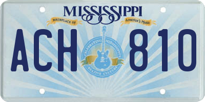 MS license plate ACH810
