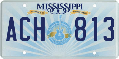 MS license plate ACH813