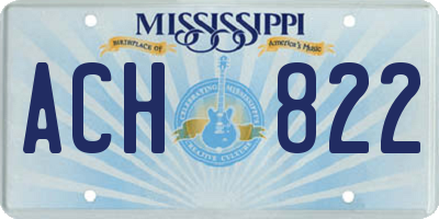 MS license plate ACH822