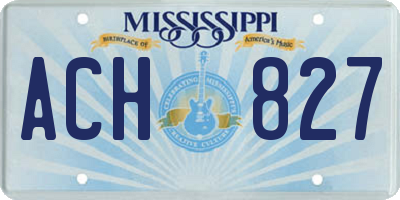 MS license plate ACH827