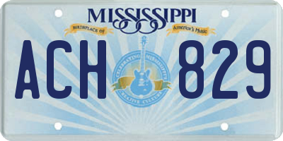 MS license plate ACH829