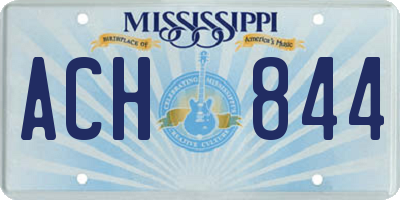 MS license plate ACH844