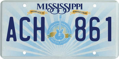 MS license plate ACH861