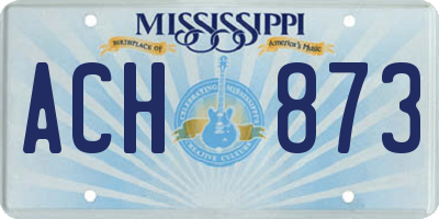 MS license plate ACH873
