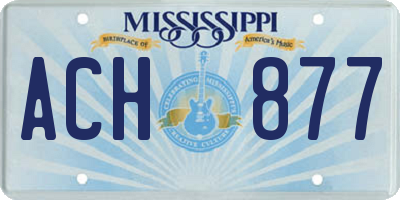 MS license plate ACH877