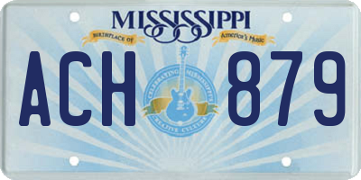 MS license plate ACH879