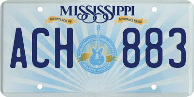 MS license plate ACH883