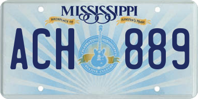 MS license plate ACH889