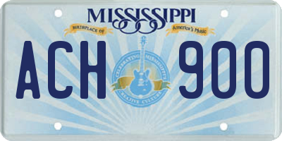 MS license plate ACH900