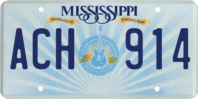 MS license plate ACH914