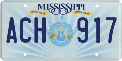 MS license plate ACH917