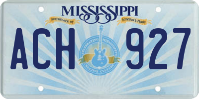 MS license plate ACH927