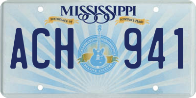 MS license plate ACH941