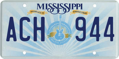 MS license plate ACH944