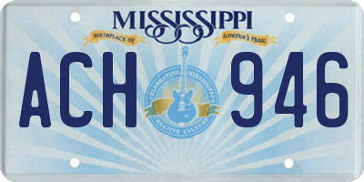 MS license plate ACH946