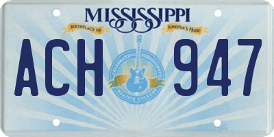 MS license plate ACH947