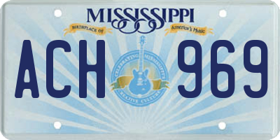 MS license plate ACH969