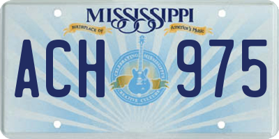 MS license plate ACH975