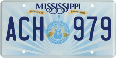 MS license plate ACH979