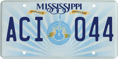 MS license plate ACI044