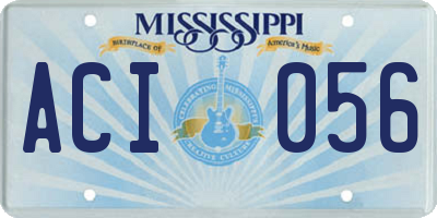MS license plate ACI056