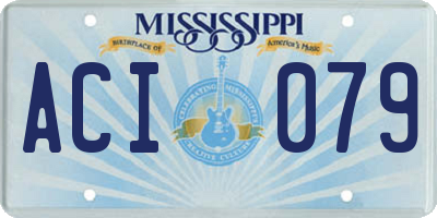 MS license plate ACI079