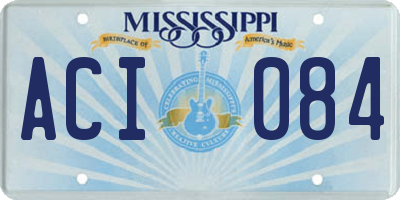 MS license plate ACI084