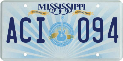MS license plate ACI094