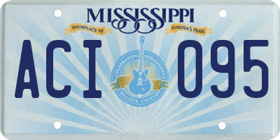 MS license plate ACI095