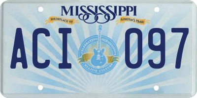 MS license plate ACI097