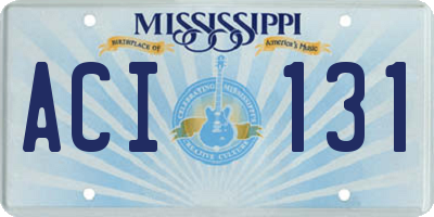 MS license plate ACI131