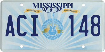 MS license plate ACI148