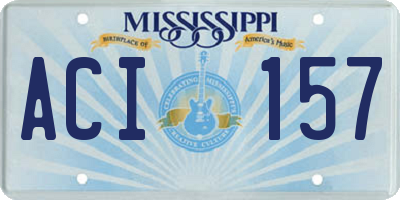 MS license plate ACI157