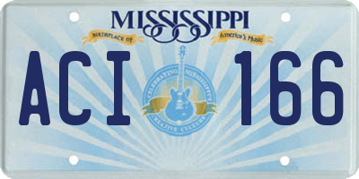 MS license plate ACI166
