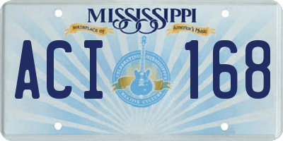 MS license plate ACI168