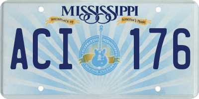 MS license plate ACI176