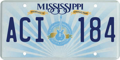 MS license plate ACI184