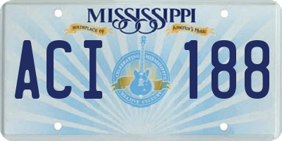 MS license plate ACI188
