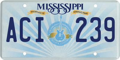 MS license plate ACI239