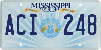 MS license plate ACI248