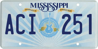 MS license plate ACI251